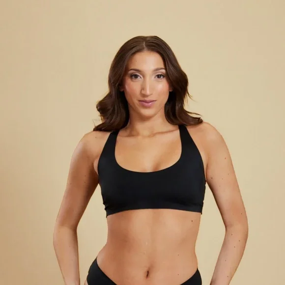 onewith swim Thames Scoop Neck Bikini Top Size MM / Abyss - Picture 1 of 3